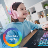 Kids Angel Wings Headphones with Mic Pink - By Laser