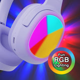 Kids RGB Bluetooth Headphones Purple - By Laser
