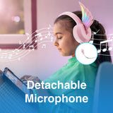 Kids Angel Wings Headphones with Mic Pink - By Laser