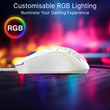 RGB Lightweight Gaming Mouse White - By Laser