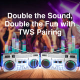 80s Party Bluetooth BoomBox Sliver - By Laser