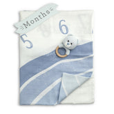 Baby Welcome to the World Milestone Swaddle & Toy Bundle - Blue by Demdaco