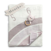 Baby Welcome to the World Milestone Swaddle & Toy Bundle - Pink by Demdaco