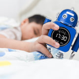 Blue Kids Robot Alarm Clock - By Laser