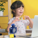 Blue Kids Robot Alarm Clock - By Laser