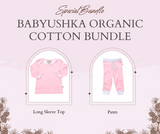 Organic Cotton Pink Bundle Top & Pants Set by Babyushka