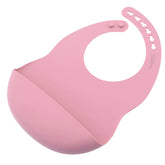 Pink Soft Silicone Bib for Baby & Toddler - By Bright Berry