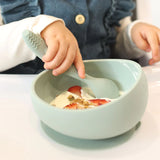 Sage Silicone Suction Bowl Set with Two Spoons - By Bright Berry