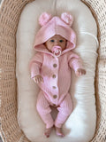 Classic Knit Hoodie Romper - By Little B's Nursery