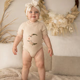 Embroidered Organic Knit Romper - By Kute Cuddles