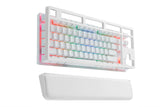 G-TEK Cyborg 87-Key Wired Bluetooth Keyboard White- By Laser