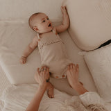 Hattie Organic Knit Romper in Taupe - by Kute Cuddles