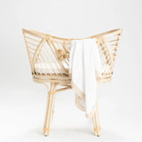 Heirloom Swaddle in Milk with Beige Lace - by Kute Cuddles