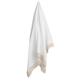 Heirloom Swaddle in Milk with Beige Lace - by Kute Cuddles