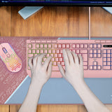 Pink RGB Wired Gaming Keyboard with Anti-Ghosting - By Laser