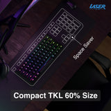 Gaming Mini Mechanical Keyboard Black - By Laser