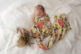 Organic Bamboo Swaddle - Adaline by Kute Cuddles