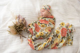 Organic Bamboo Swaddle - Adaline by Kute Cuddles