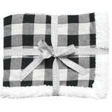 Sherpa Baby Blanket in Black Check - By Alimrose