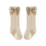 Bow Socks in Beige - By Lilvida