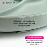 Sage Divided Suction Plate - By Bright Berry