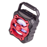 Portable Red Bluetooth Speaker with FM Radio & USB - By Laser