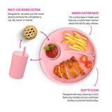 Sage Divided Suction Plate - By Bright Berry