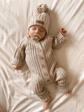 Oak Knitted Ribbed Romper - By Little B's Nursery
