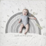 Baby Welcome to the World Milestone Swaddle & Toy Bundle - Grey by Demdaco