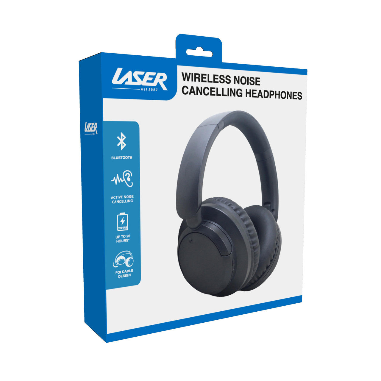 ANC Bluetooth Headphones Black - By Laser