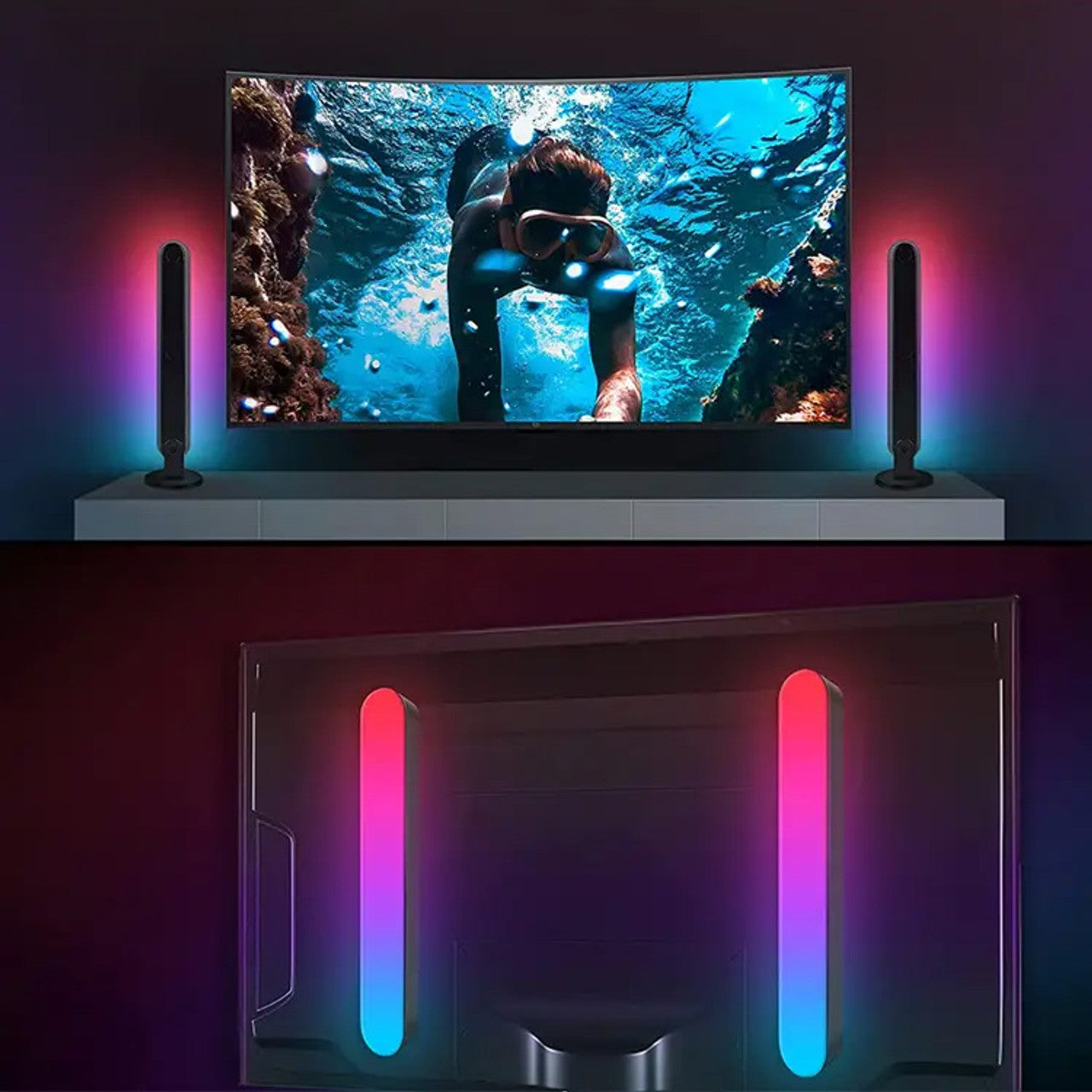 Gamming Led Gaming RGB LED Desk Light 2 Pack- By Laser – Pulse 'N' Pop