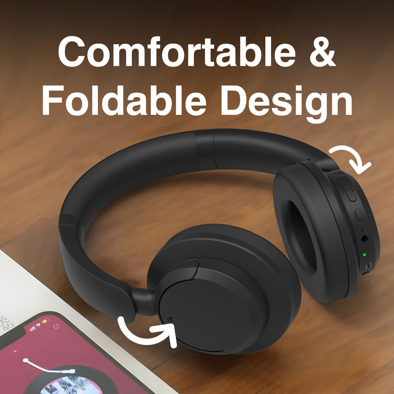 ANC Bluetooth Headphones Black - By Laser