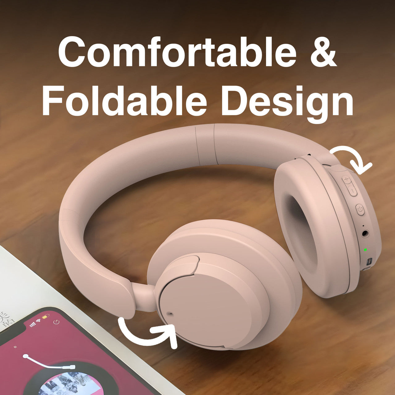 ANC Bluetooth Headphone Transcendent Pink - By Laser