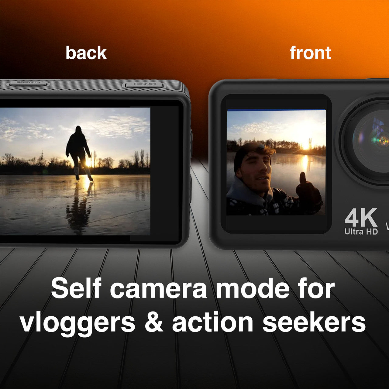 Navig8r Trek 4K Dual Screen Action Camera