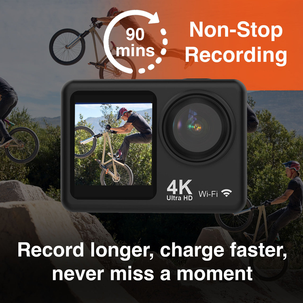 Navig8r Trek 4K Dual Screen Action Camera