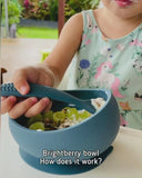 Sage Silicone Suction Bowl Set with Two Spoons - By Bright Berry