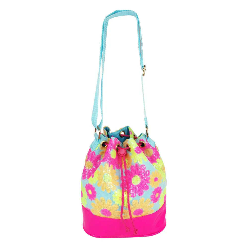 Sequin Daisy Cross Body Bag Satchel - By Pink Poppy