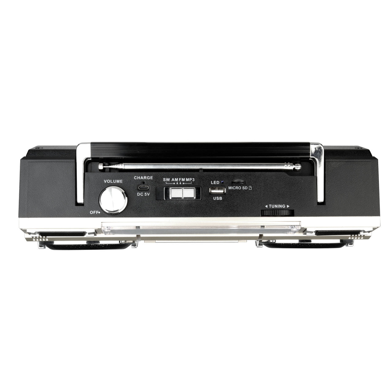 80s Party Bluetooth BoomBox Sliver - By Laser