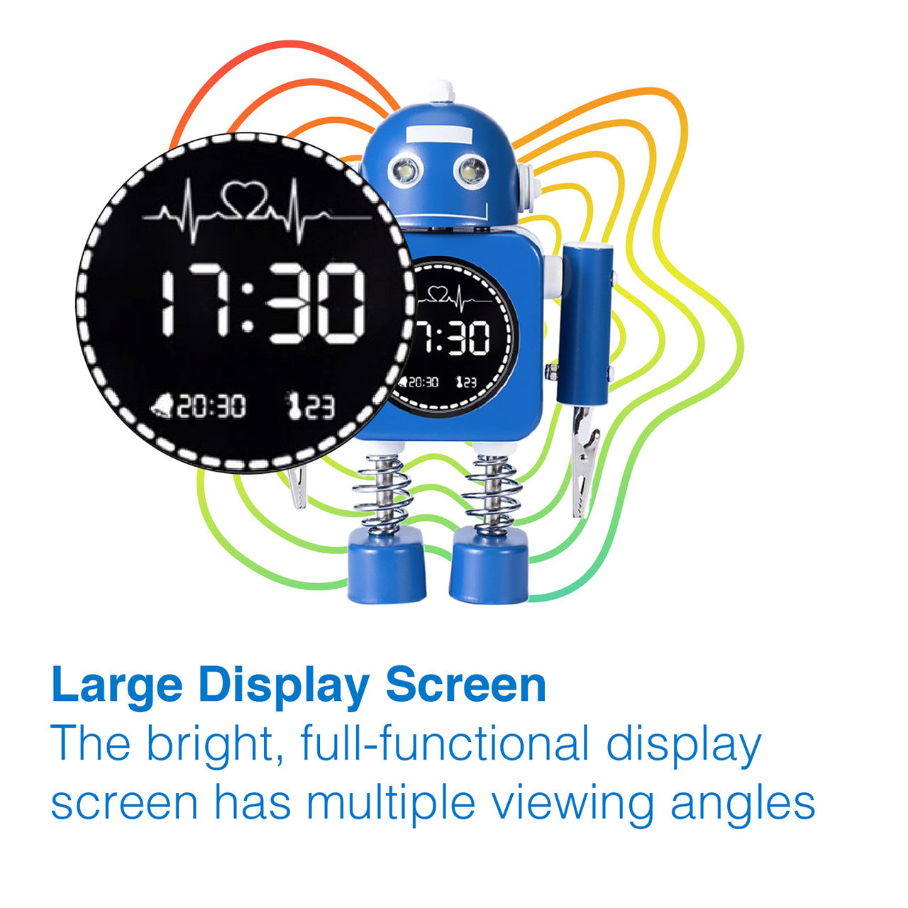 Blue Kids Robot Alarm Clock - By Laser