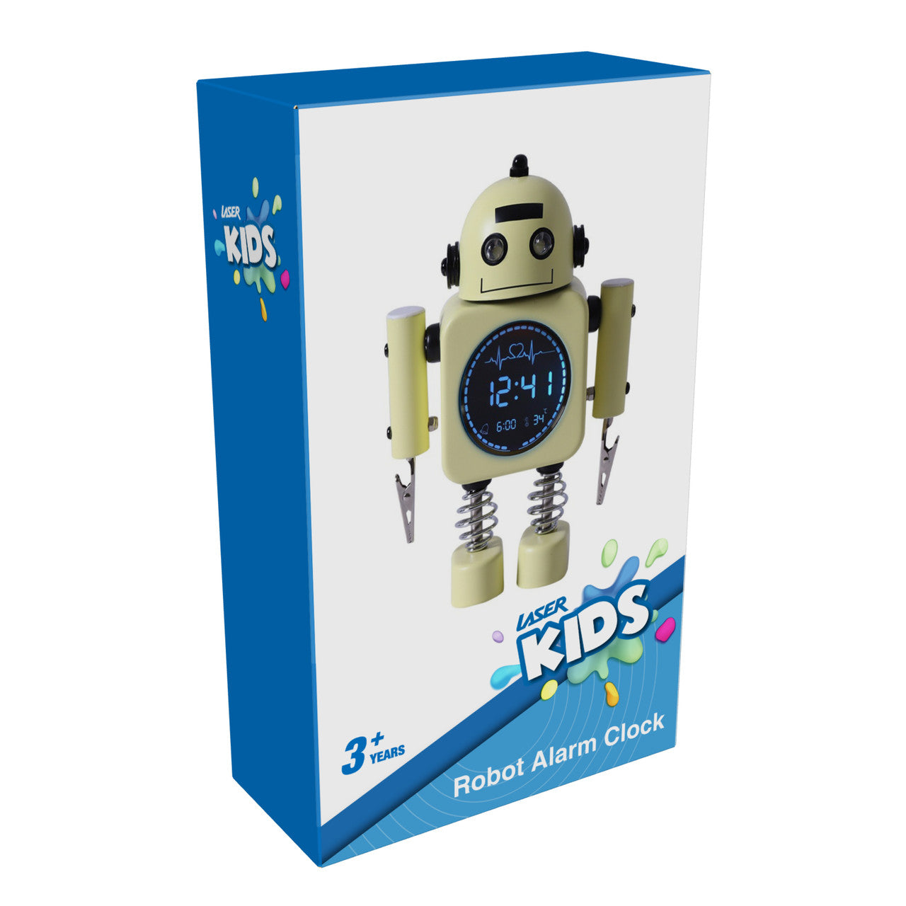Yellow Kids Robot Alarm Clock - By Laser