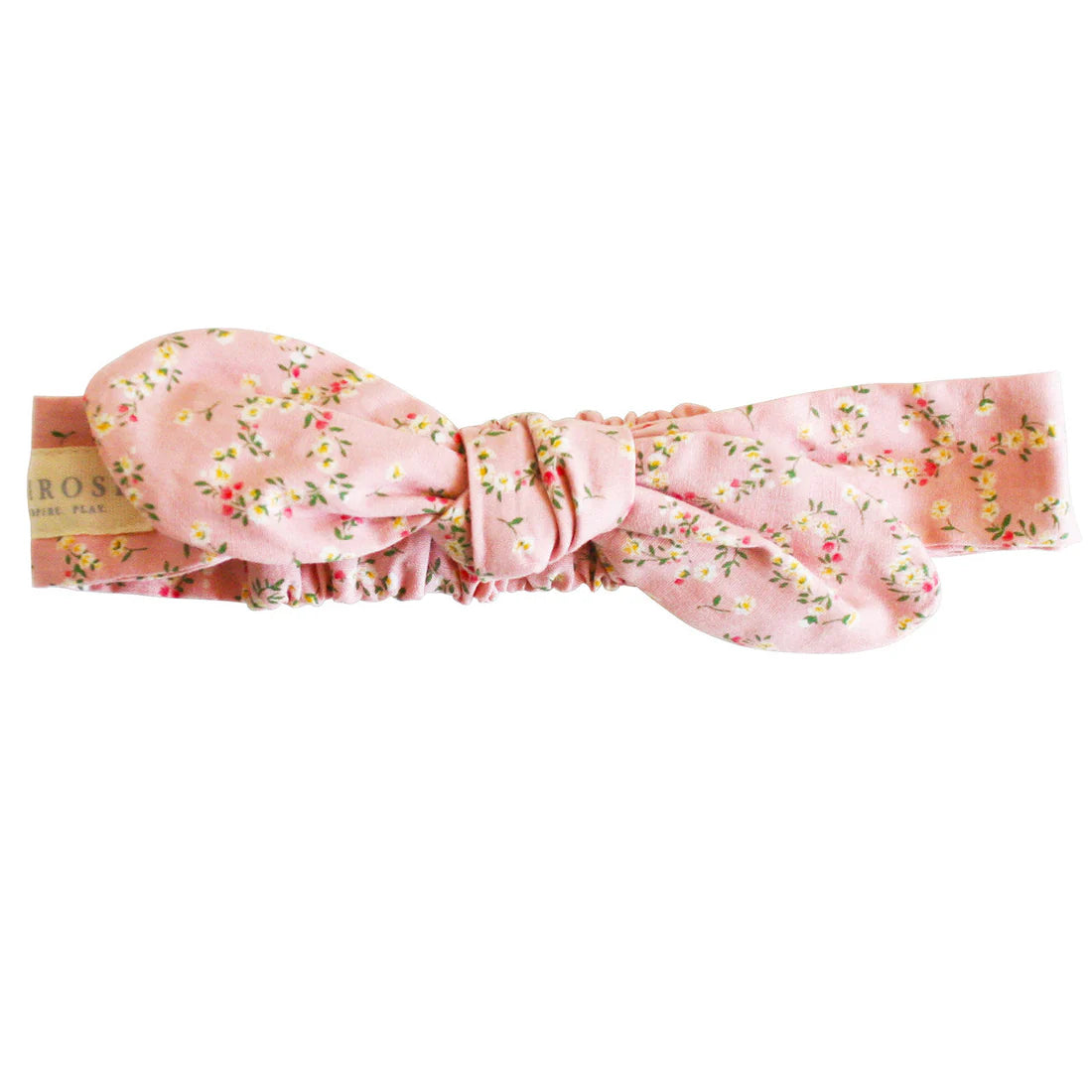 Floral Head Bow With Posy Heart Print - By Alimrose