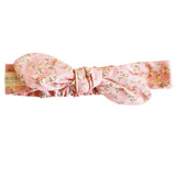 Floral Head Bow With Posy Heart Print - By Alimrose