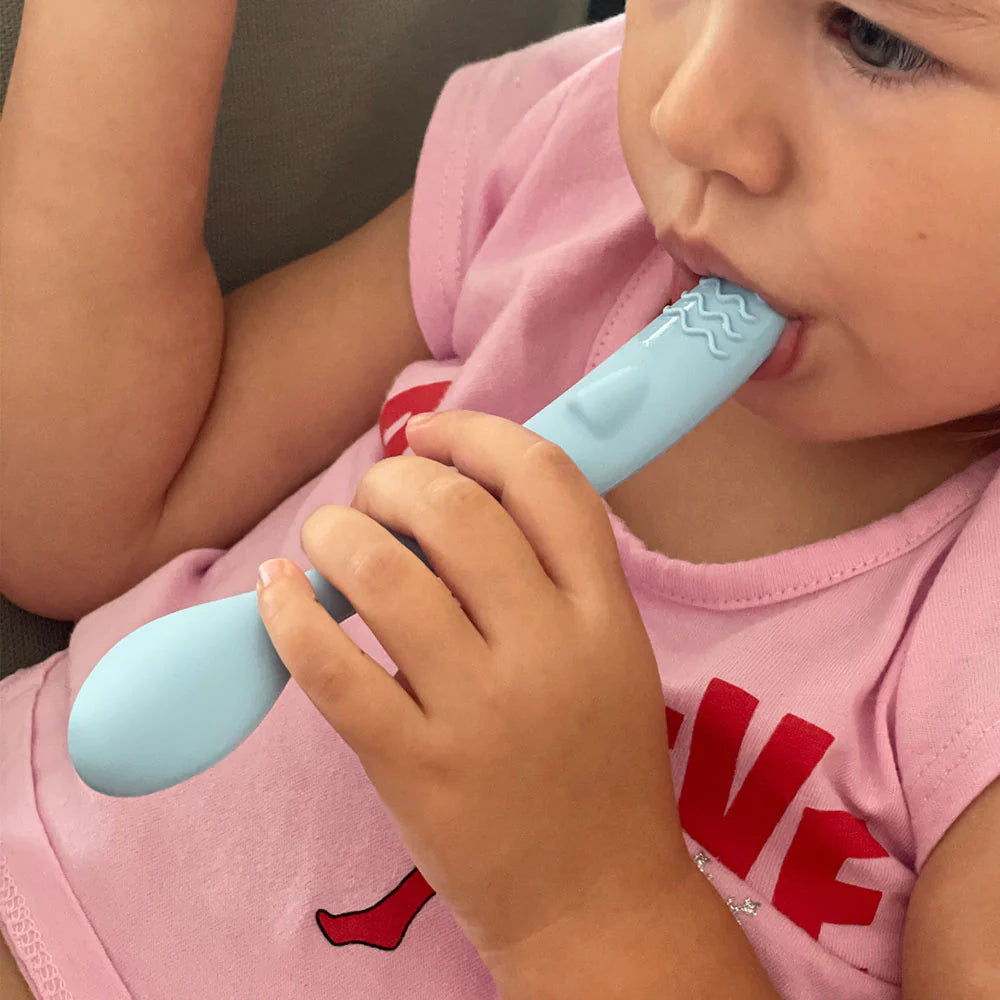 Sage 2-in-1 Silicone Spoons and Teether - By Bright Berry