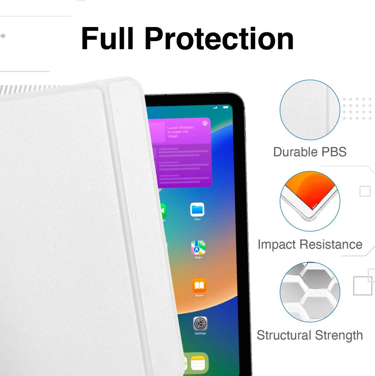 iPad 10.9-inch Wireless Keyboard Case White - By Laser
