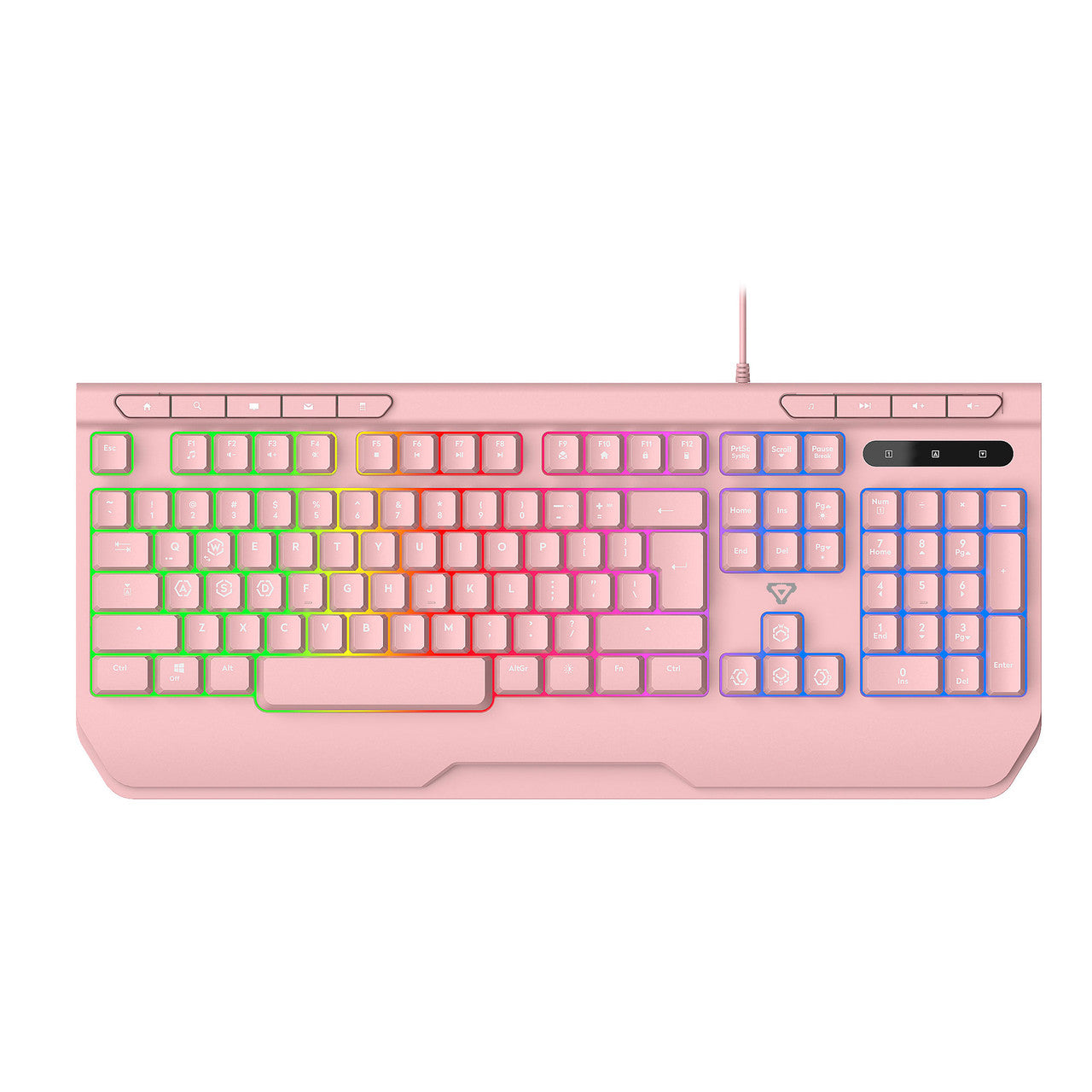 Pink RGB Wired Gaming Keyboard with Anti-Ghosting - By Laser