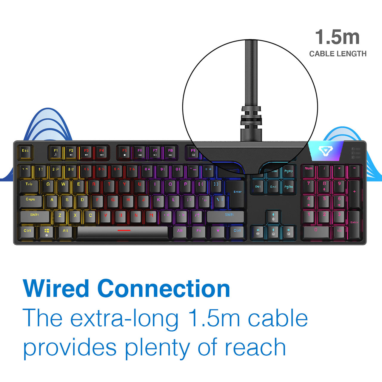 Full Size RGB Mechanical Gaming Keyboard - By Laser
