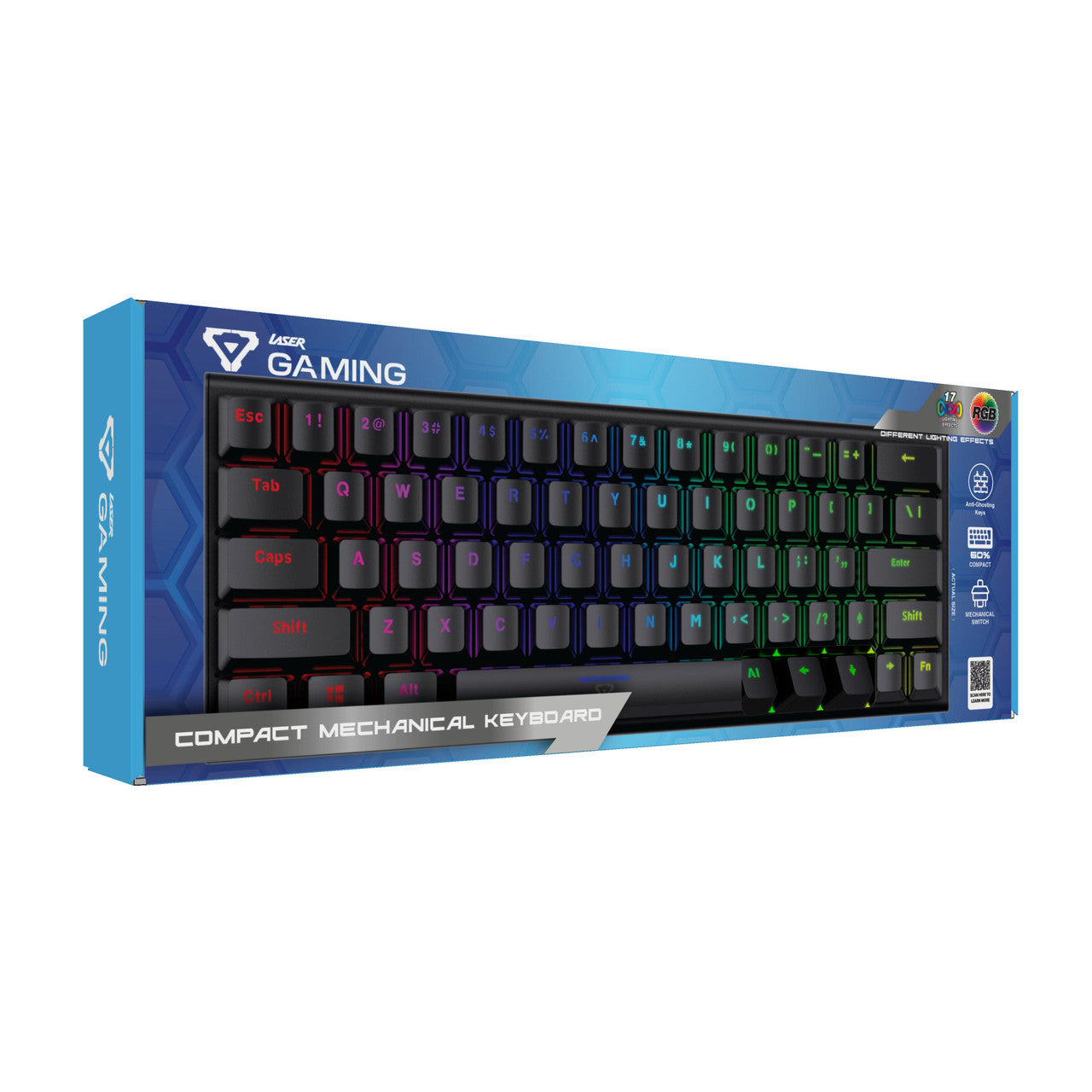 Gaming Mini Mechanical Keyboard Black - By Laser