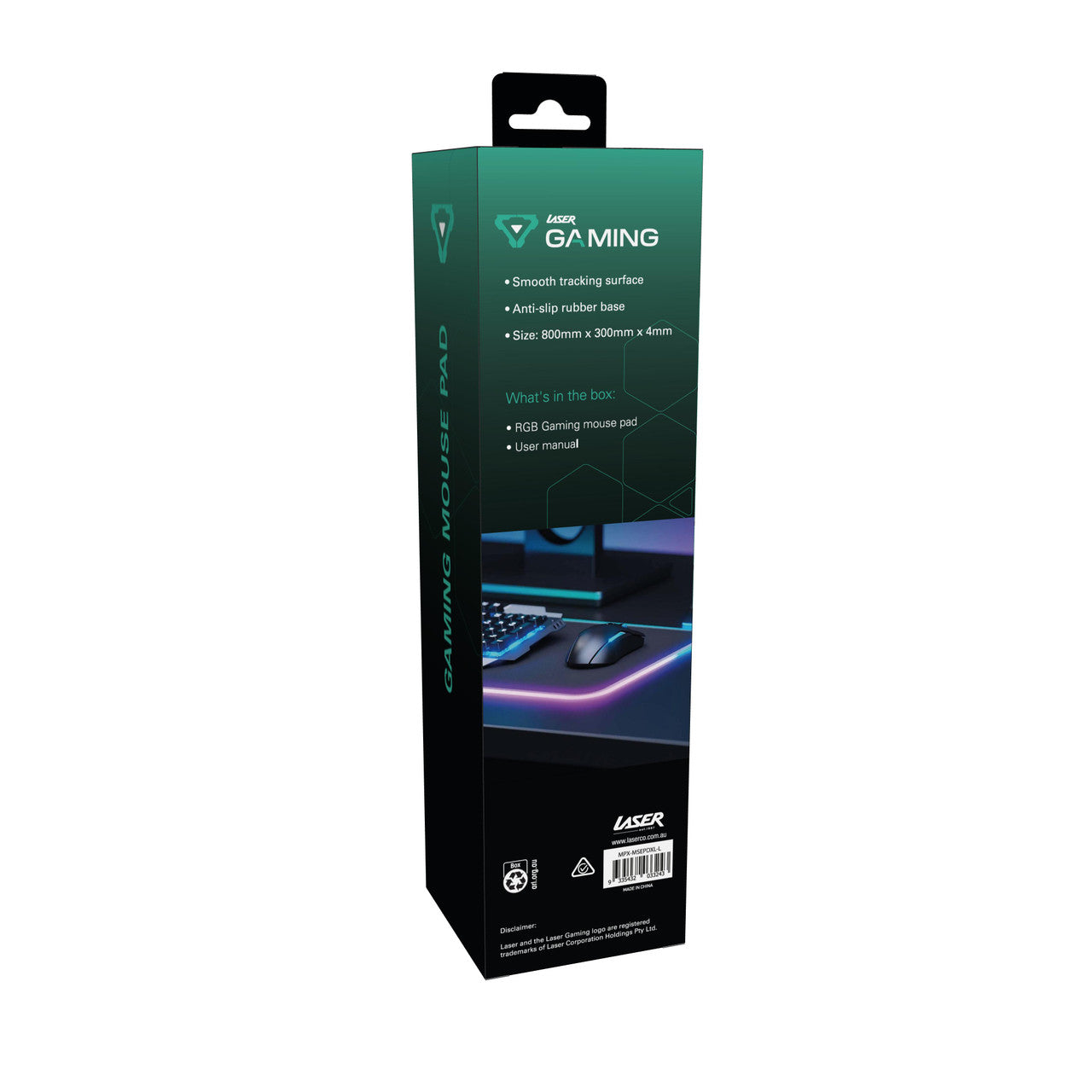 RGB LED Gaming Mouse Pad Extra Large - By Laser