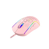 Laser Wired Gaming RGB Mouse Pink 12800 DPI - By Laser