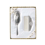 Elegant Silver Plated Horse Brush & Comb Set by Russell & Co